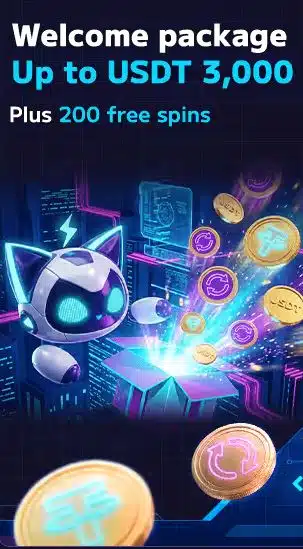 Bannière de bienvenue StealthBet avec jusqu’à 3 000 USDT et 200 free spins